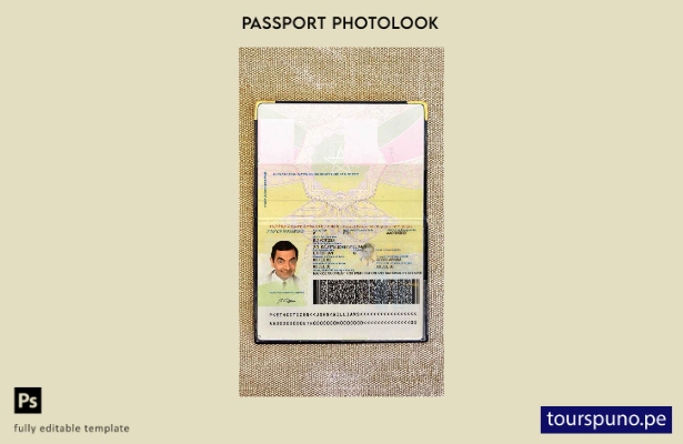Plantilla de apariencia de foto de pasaporte de Etiopía lista para imprimir